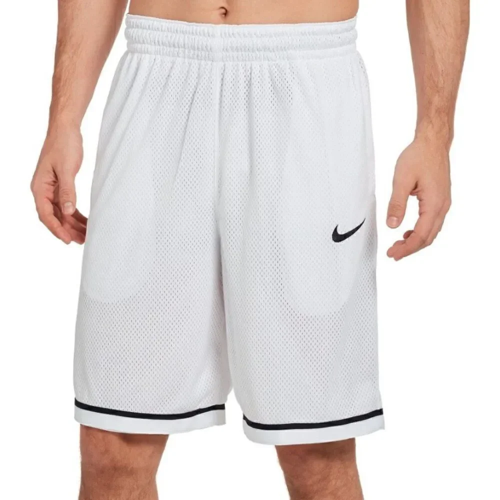 Nike Men Medium White Dry Classic Basketball Shorts